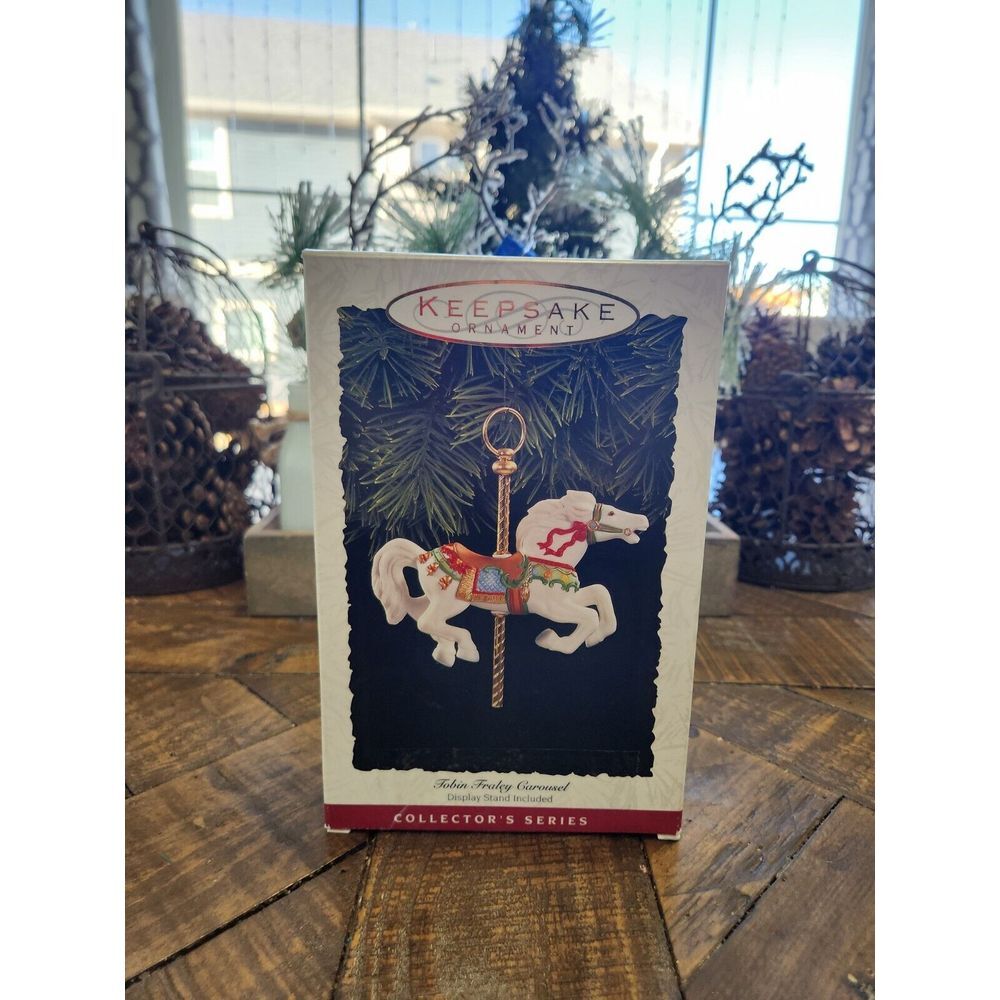 Hallmark Keepsake Ornament‎ 1993 Tobin Fraley Carousel Horse with Display Stand